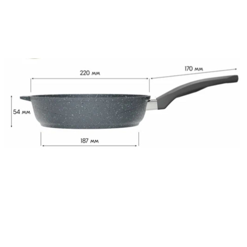 Сковорода МЕЧТА 22701 Гранит 22см несъем ручка