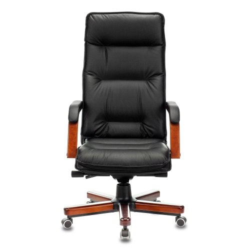Кресло Бюрократ T-9927 Walnut (T-9927Walnut/Black) кожа черный