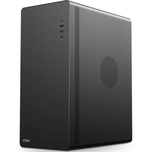 Корпус CBR U500 (PCC-ATX-U500-WPSU), Miditower, без БП, ATX, 1*USB 3.0 Type-C, 1*USB 3.0, 1*USB 2.0, HD Audio+Mic, Black