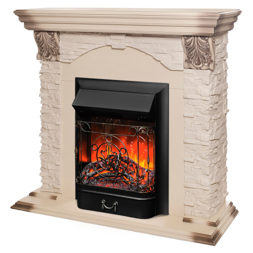 Электрокамин RealFlame Dublin Lux WT с очагом Majestic Lux Black