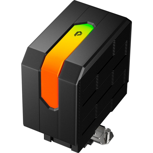 Кулер upHere UP1KC4 Black / 4HPx6mm, 230W TDP, single tower, 1x120mm fan, 600-1650RPM, 68 CFM, 25dBA, ARGB cover