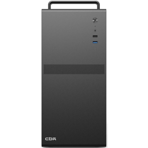 Корпус CBR V205 (PCC-MATX-V205-WPSU), Minitower, без БП, mATX, 1*USB 3.0, 1*USB 2.0, HD Audio+Mic, ручка, каркас металл 1.8мм, Black