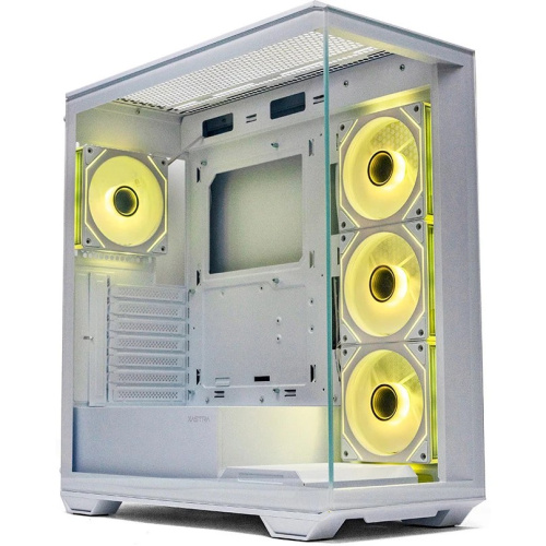 Корпус XASTRA Q600 4ARGB-C10-WH White (Q600-4FM12A-C10-WH) ATX/Aquarium/Screewless/3x120mm ARGB PWM FM fans/Argb+PWM HUB 10port