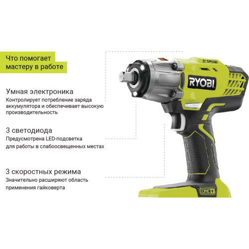 Ударный гайковерт Ryobi ONE+ R18IW3-0 (5133002436) без акк