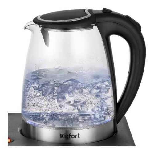 Чайный набор Kitfort КТ-6180 2л. черный (корпус стекло)