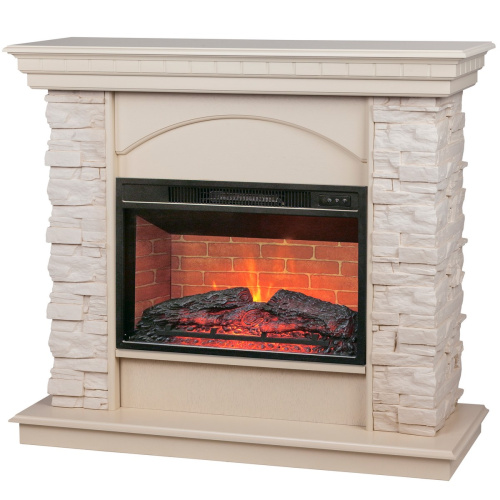 Электрокамин RealFlame Elford WT белый дуб с очагом Irvine 24