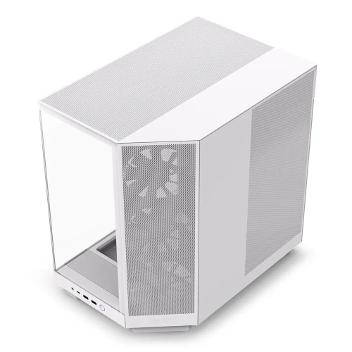 Корпус NZXT H6 Flow (CC-H61FW-01) без БП Midi-Tower, TG, 3x120mm, 2xUSB-A 3.2 + 1xUSB-C ATX, mITX White