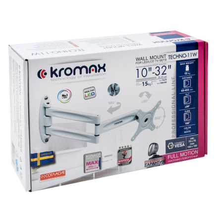 Кронштейн Kromax TECHNO-11 белый