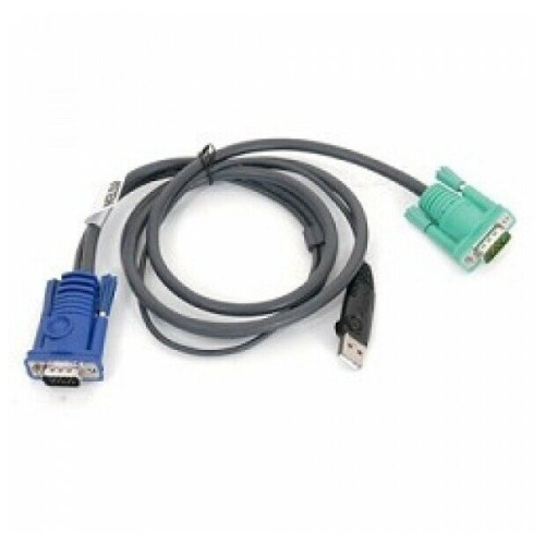 Кабель KVM Aten 2L-5201U USB(тип А Male)+HDB15(Male) --SPHD15(Male) 1,2м черный