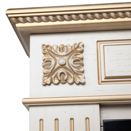 Электрокамин RealFlame Siena 50 WT белый дуб с золотой патиной с очагом Saphir 50