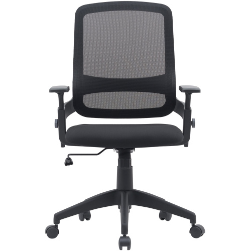 Кресло Cactus CS-MC313-BK черный сетка/ткань низк.спин. крестов. пластик