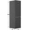 Холодильник с морозильником Beko B7R0CNK403LXBRW серый