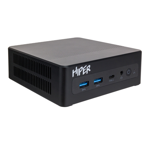 Неттоп Hiper FACTUM FN2 (FN2-i31315R8N2I6BWP) Intel Core i3 1315U(1.2Ghz)/8192Mb/256PCISSDGb/noDVD/BT/WiFi/0.4kg/черный/Win11Pro