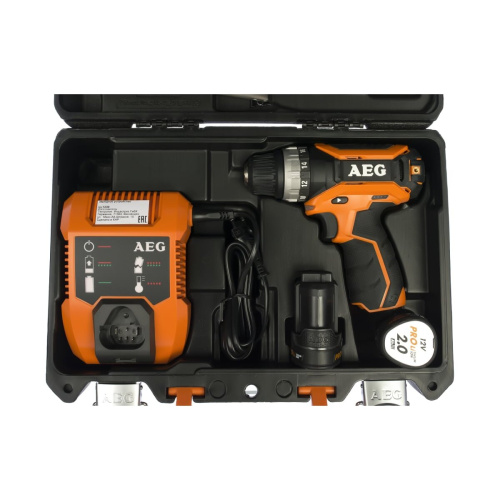 Дрель AEG BS 12C2 LI-202С (4935447867) 2АКБ+ЗУ