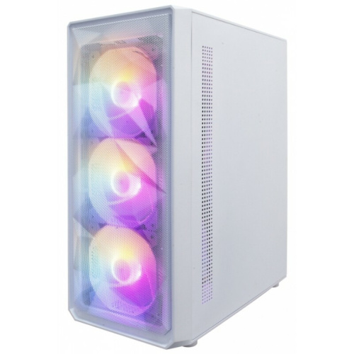 Корпус 1STPLAYER FD3 White (FD3-WH-4F1-W)/ ATX / 4x120mm LED fans inc.