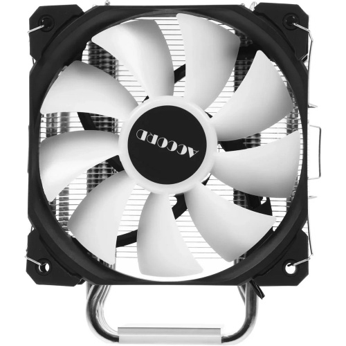Кулер Accord ACC-5P12Pro, ARGB Soc-AM5/AM4/1200/1700/1851 серебристый/черный 4-pin 31dB Al+Cu 220W 525gr brown box