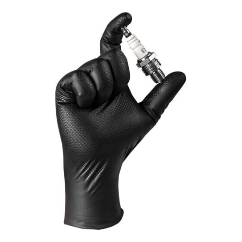 Перчатки Jeta Safety JSN 50 Natrix BL 08/M нескользящие одноразовые нитриловые черный р.M 0,15мм 25 пар