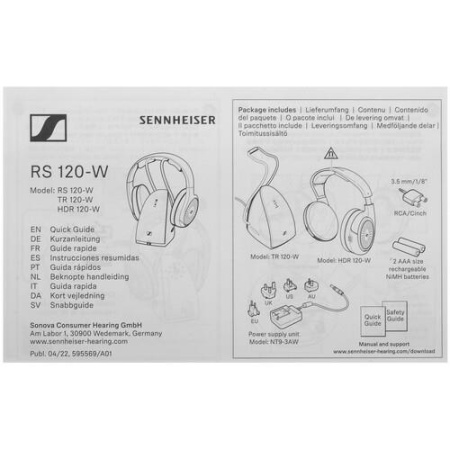 Беспроводные наушники Sennheiser RS 120-W черный
