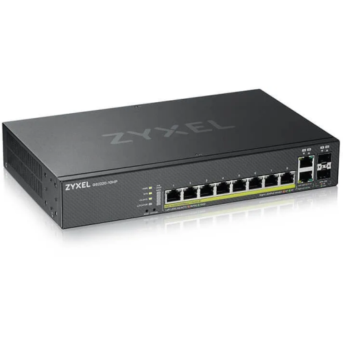 Коммутатор Zyxel NebulaFlex Pro GS2220-10HP (GS2220-10HP-EU0101F) 10G 8PoE+ 180W управляемый