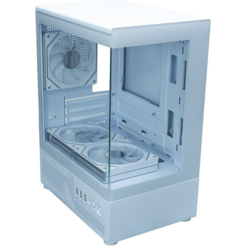 Корпус XASTRA Q300M 3ARGB-C6 White (Q300M-3FM12A-C6-WH) mATX/Aquarium/Screewless/ 3x120mm ARGB PWM FM fans/Argb+PWM HUB 6port