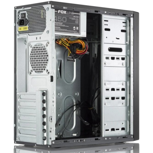 Корпус Foxline FL-301 (FL-301-RW), без БП ATX, 4xUSB2.0, HDA, w/o Fan, PSU, no PowerCord , w/DVD-RW installed