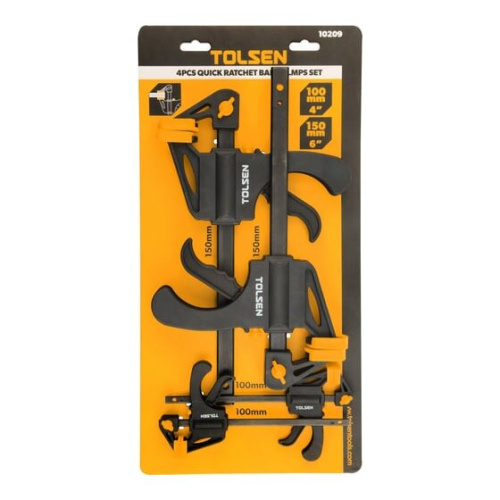 Набор струбцин быстрозажимных TOLSEN 10209 4 шт