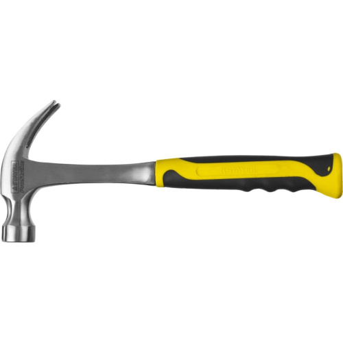 Молоток-гвоздодер Stayer Professional 2025-560 цельнометаллический с двухкомпонентной рукояткой, 560г