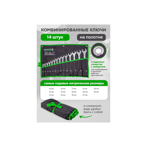 Набор ключей комбинированных ForsLine FL-5141P(54262) 14пр.