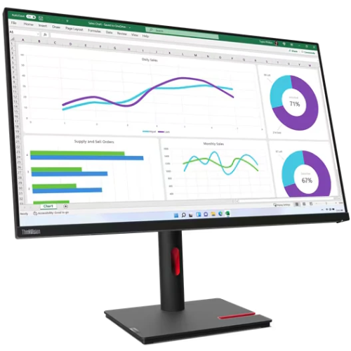 Монитор Lenovo ThinkVision T32h-30 (63D3GAT1UK) черный